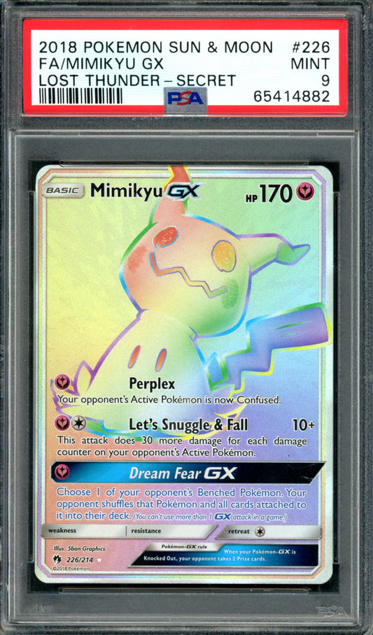 PSA 9 Mimikyu GX (226/214) [Lost Thunder]