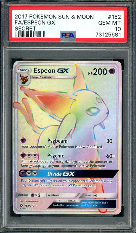 PSA 10 Espeon GX (152/149) [Sun & Moon]