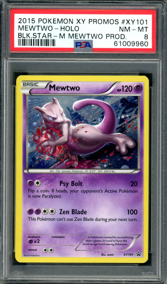 PSA 8 Mewtwo (XY101) [Black Star Promo]