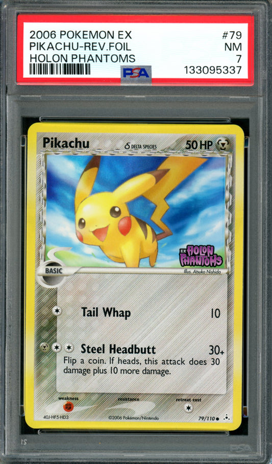 PSA 7 Pikachu (26/110) [Holon Phantoms]
