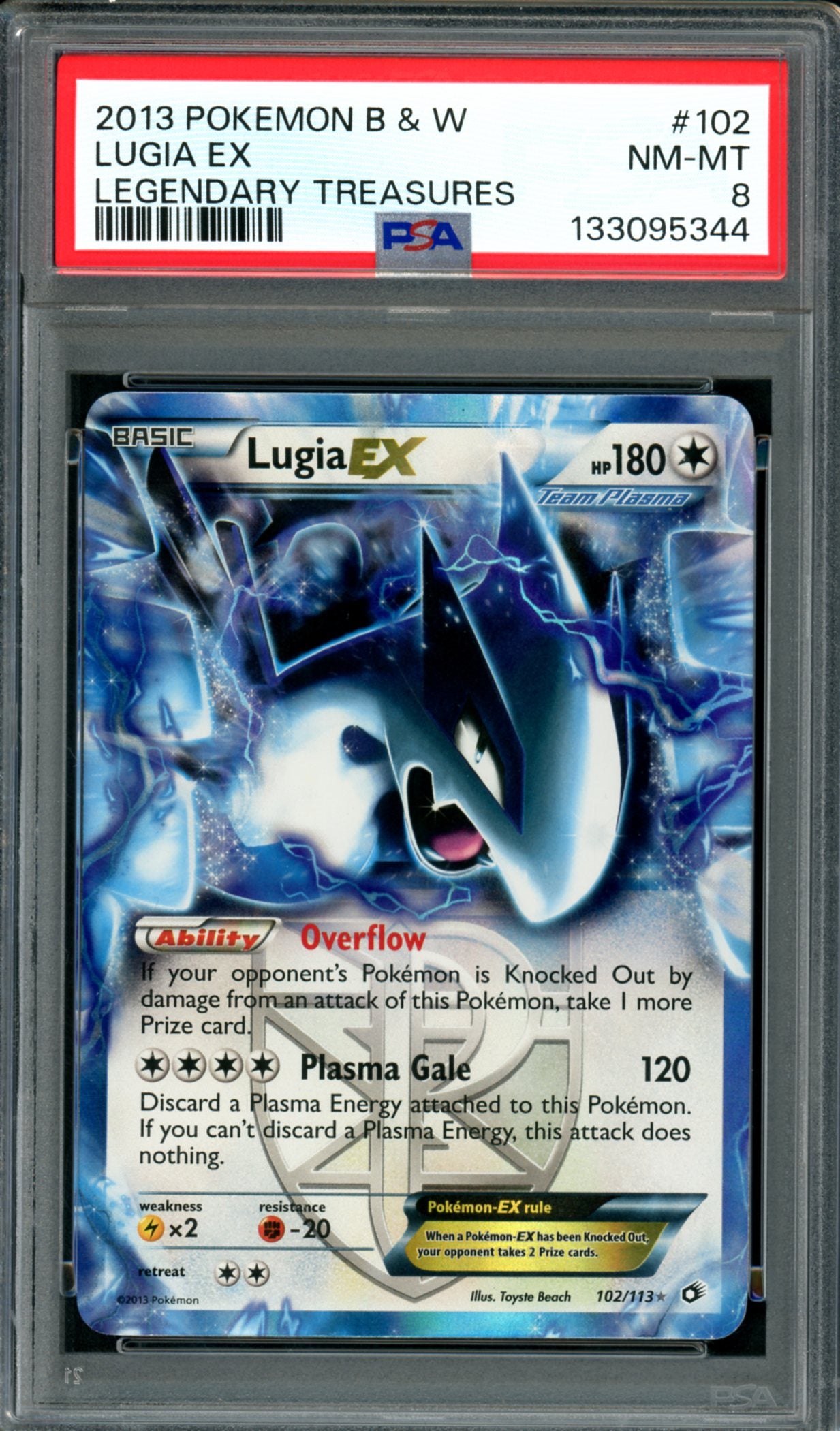 PSA 8 Lugia EX (102/113) [Legendary Treasures]