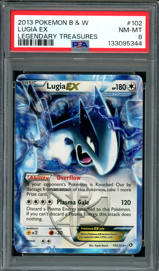 PSA 8 Lugia EX (102/113) [Legendary Treasures]