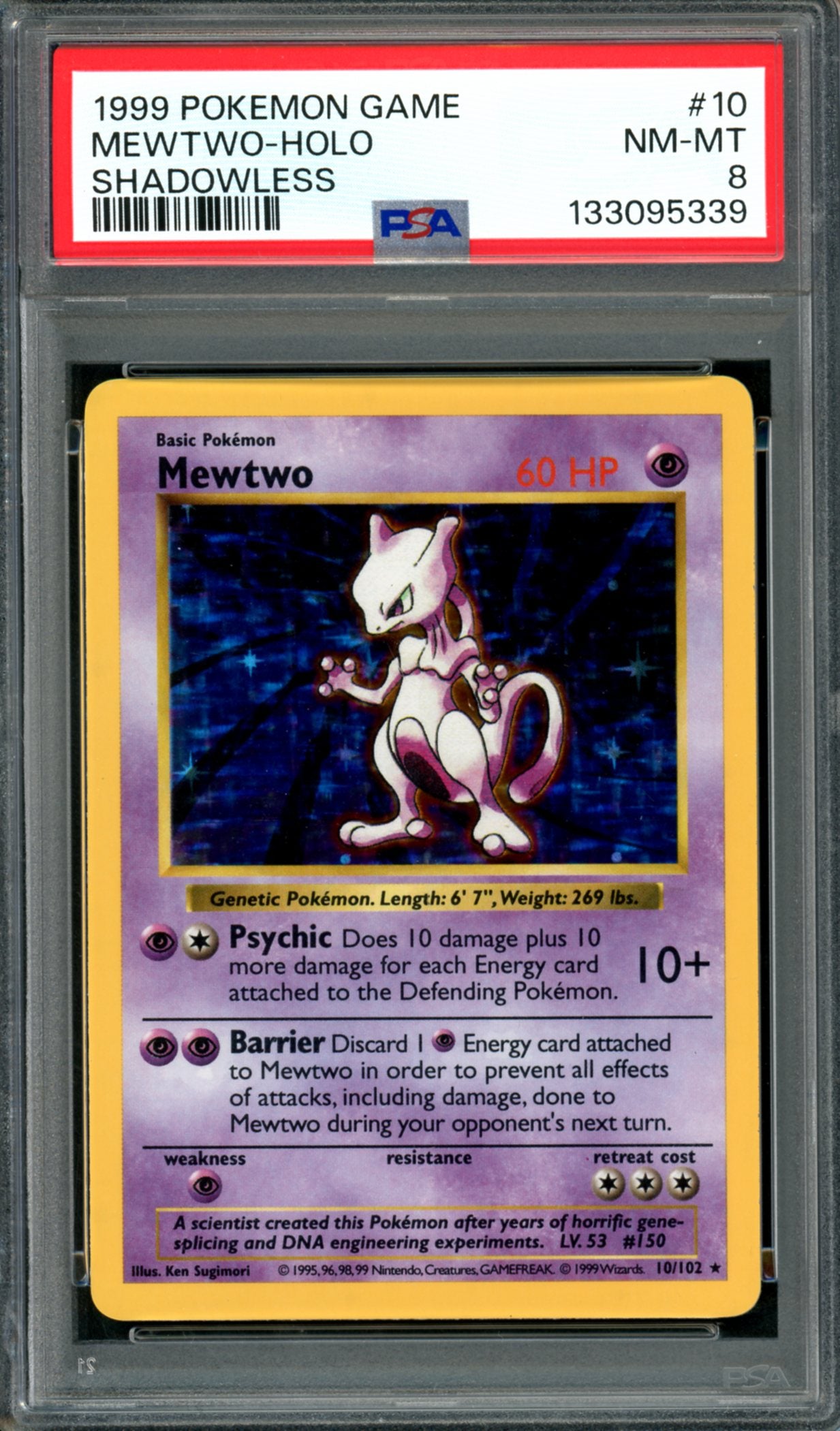PSA 8 Shadowless Mewtwo (10/102) [Base Set]