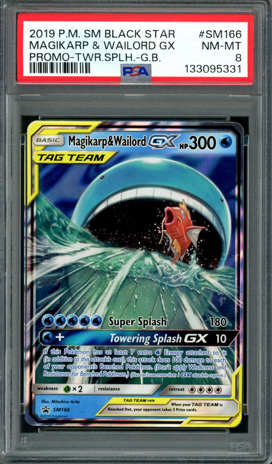 PSA 8 Magikarp & Wailord GX (SM166) [Black Star Promo]