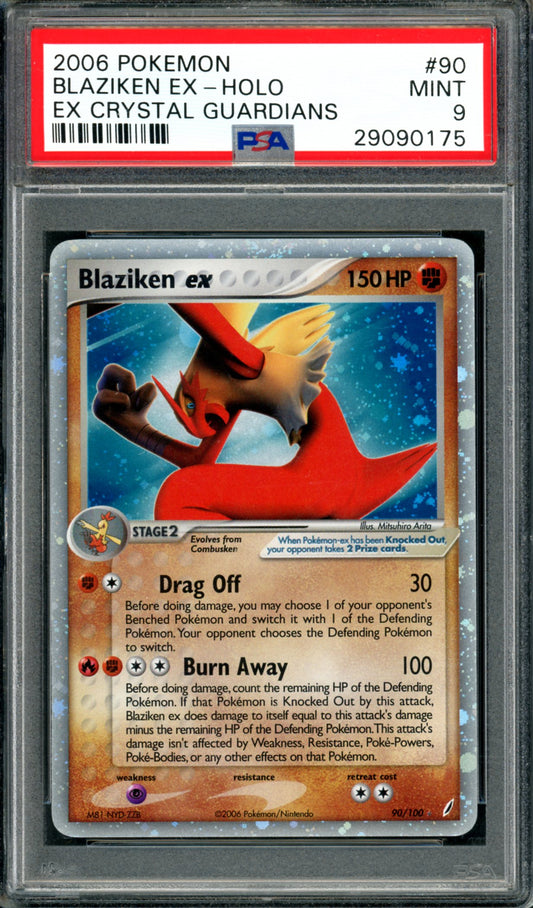 PSA 9 Blaziken EX (90/100) [Crystal Guardians]