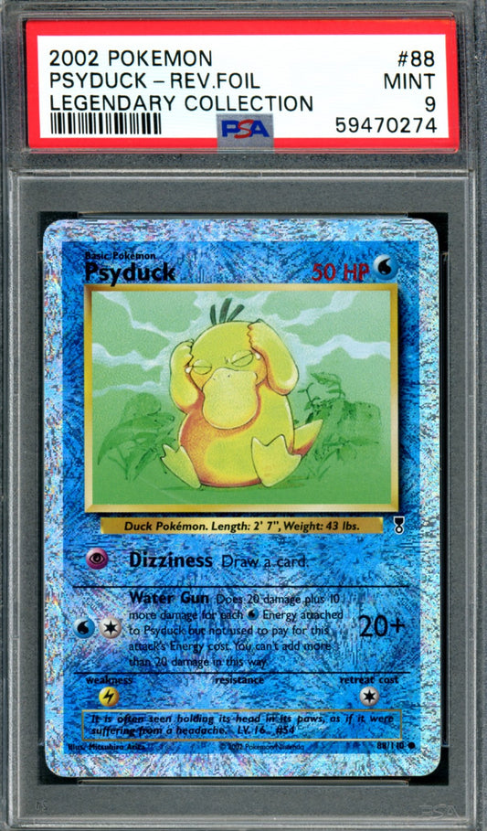 PSA 9 Psyduck Reverse Holo (88/110) [Legendary Collection]