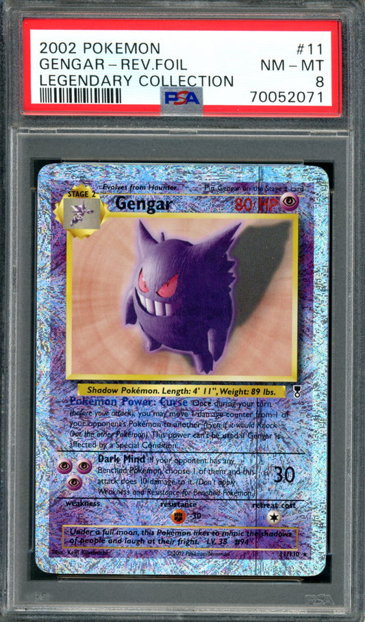 PSA 8 Gengar Reverse Holo (11/110) [Legendary Collection]