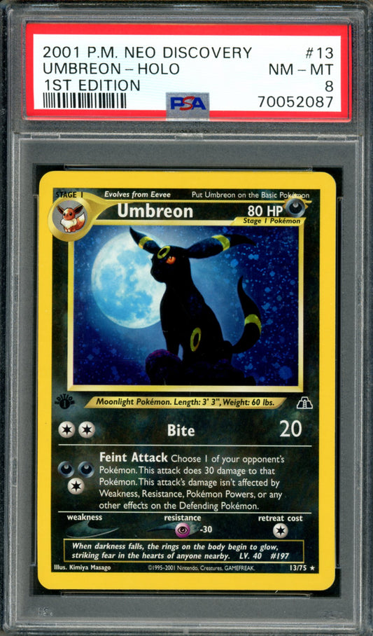 PSA 8 1st Edition Umbreon  (13/75) [Neo Discovery]