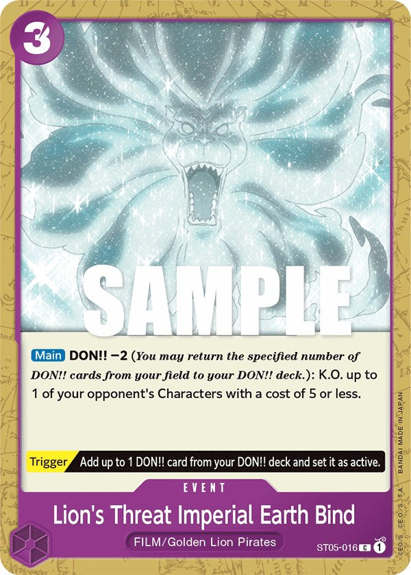 Lion's Threat Imperial Earth Bind (ST05-016) [Starter Deck 5: Film Edition]