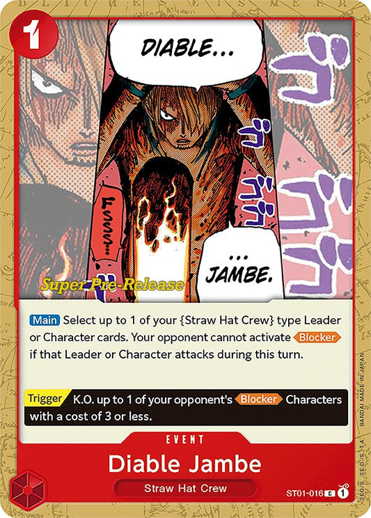Diable Jambe (ST01-016) [Super Pre-Release Starter Deck 1: Straw Hat Crew]