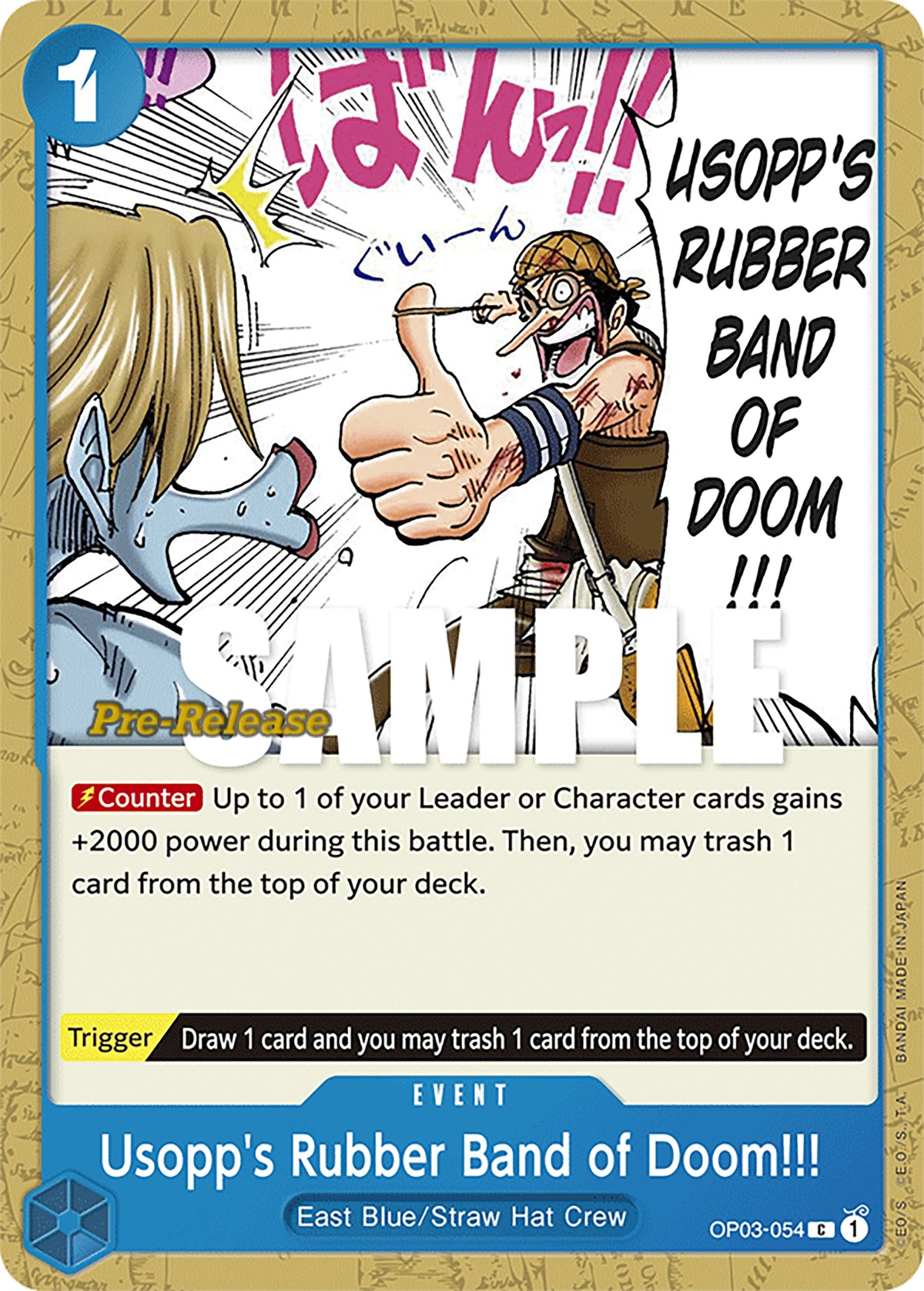 Usopp's Rubber Band of Doom!!! (OP03-054) [Pillars of Strength Pre-Release Cards]