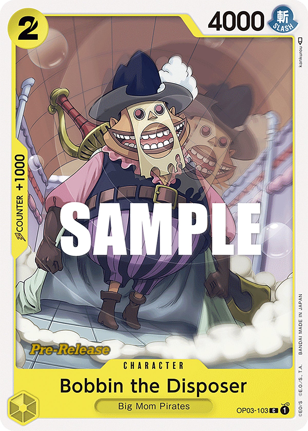 Bobbin the Disposer (OP03-103) [Pillars of Strength Pre-Release Cards]