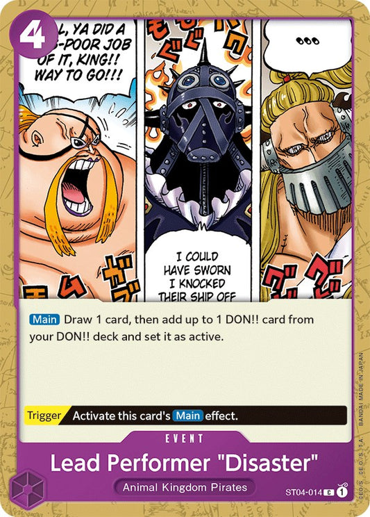 Lead Performer "Disaster" (ST04-014) [Starter Deck 4: Animal Kingdom Pirates]