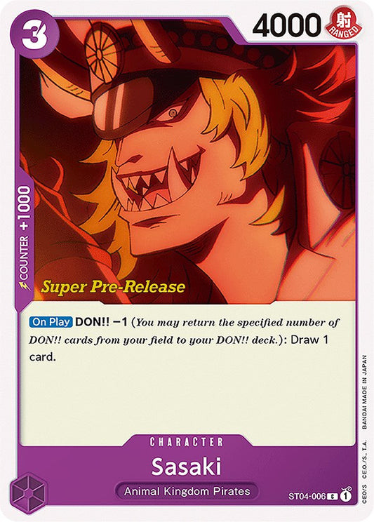 Sasaki (ST04-006) [Super Pre-Release Starter Deck 4: Animal Kingdom Pirates]